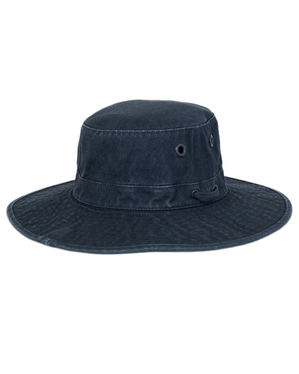 Dark Navy Coloured Tilley Wide Brim Wanderer Hat on white background 