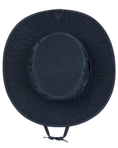Dark Navy Coloured Tilley Wide Brim Wanderer Hat on white background 