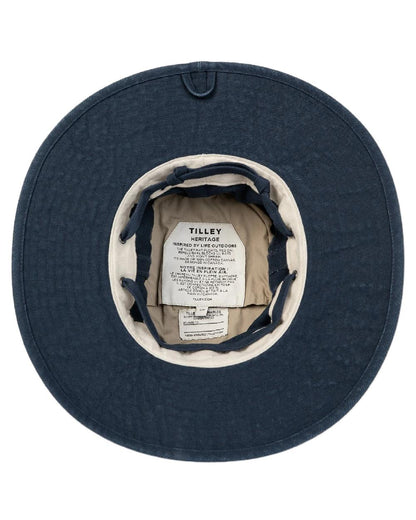 Dark Navy Coloured Tilley Wide Brim Wanderer Hat on white background 