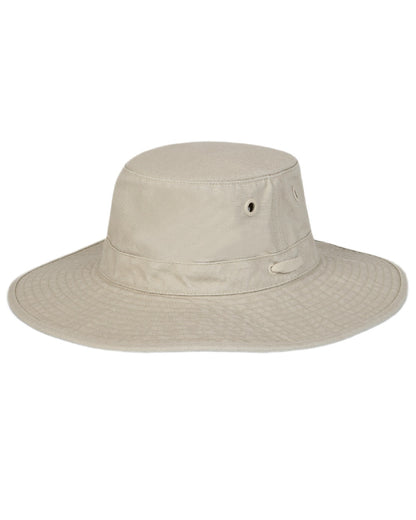 Stone Coloured Tilley Wide Brim Wanderer Hat on white background 
