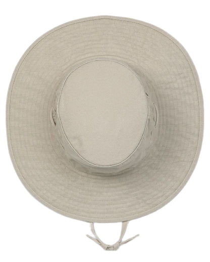 Stone Coloured Tilley Wide Brim Wanderer Hat on white background 
