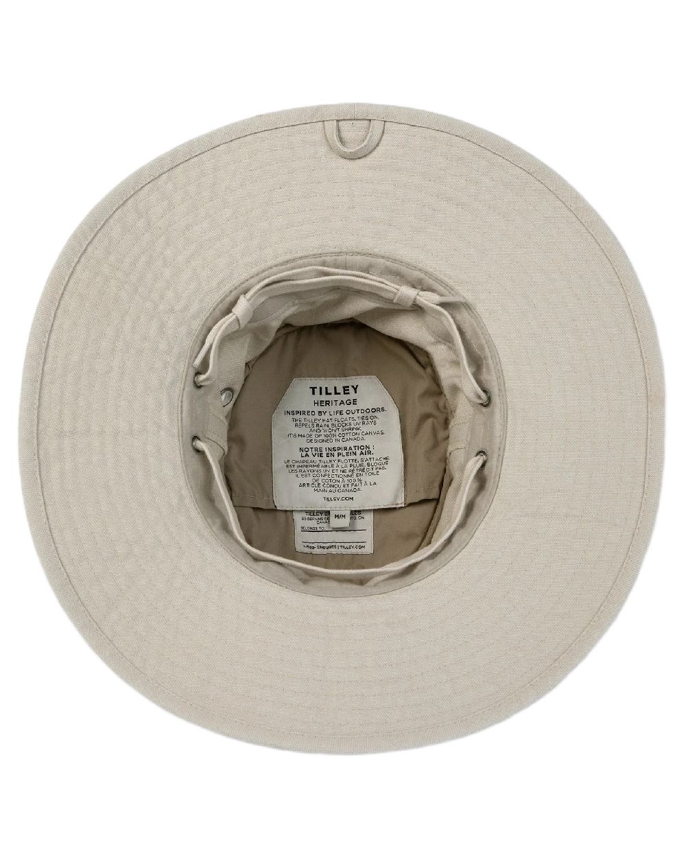 Stone Coloured Tilley Wide Brim Wanderer Hat on white background 