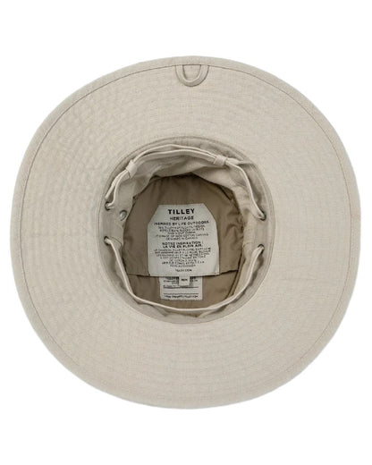 Stone Coloured Tilley Wide Brim Wanderer Hat on white background 