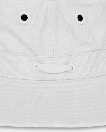 White Coloured Tilley Wide Brim Wanderer Hat on white background 
