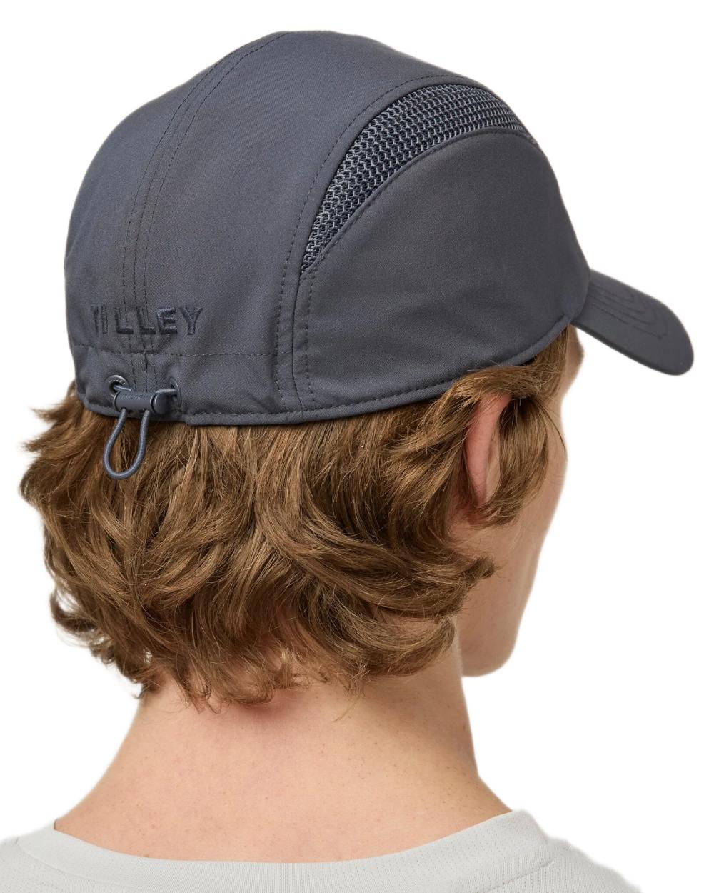 Midnight Navy coloured Tilley Airflo Cap on white background 