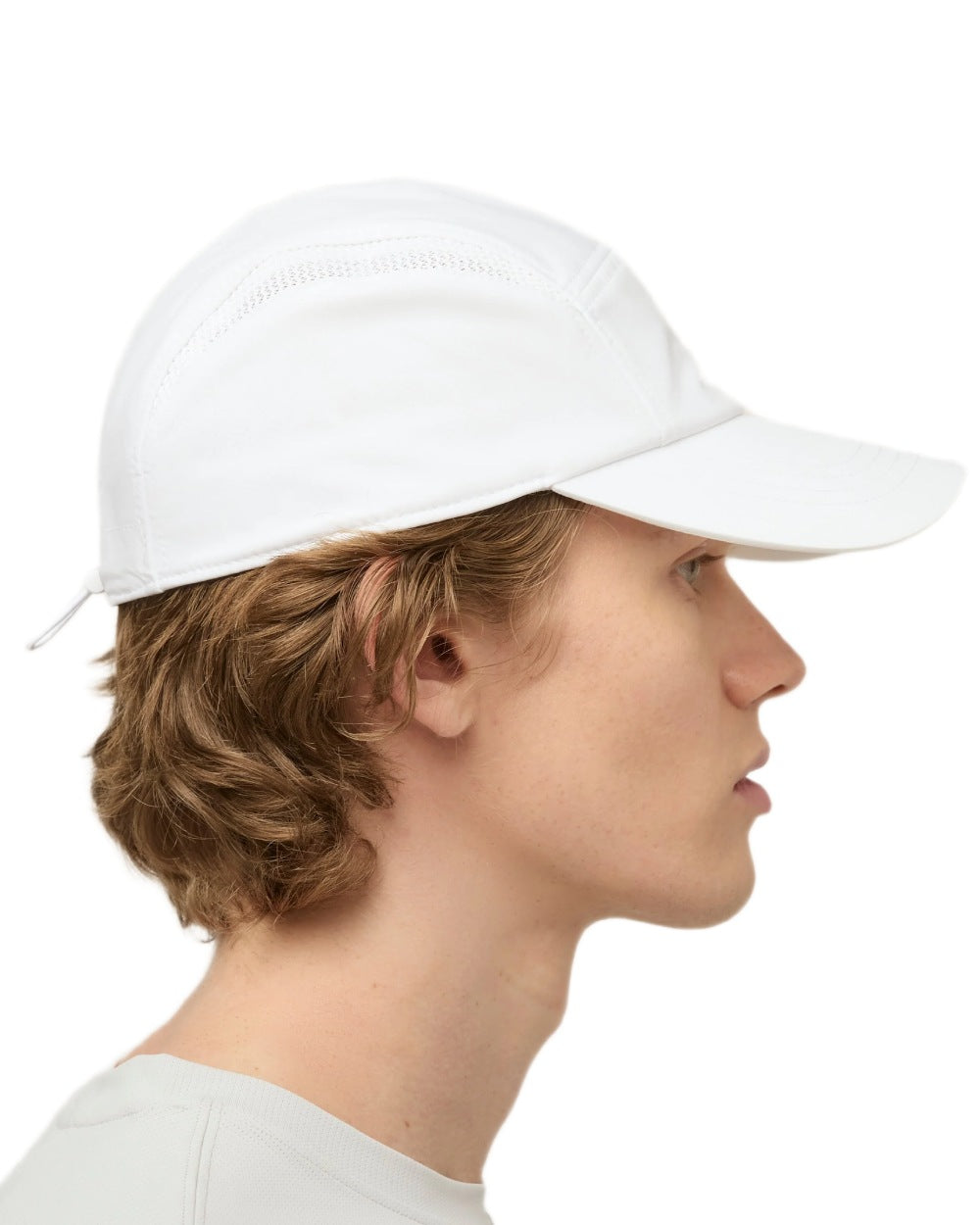 White coloured Tilley Airflo Cap on white background 