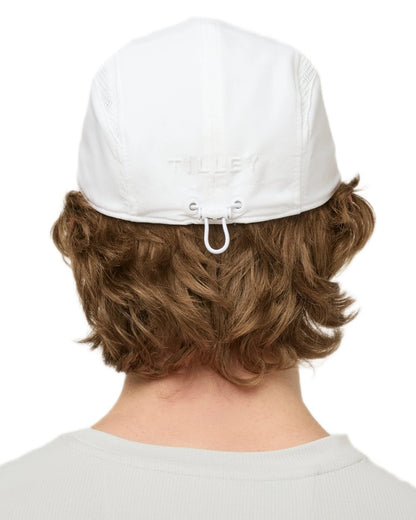 White coloured Tilley Airflo Cap on white background 