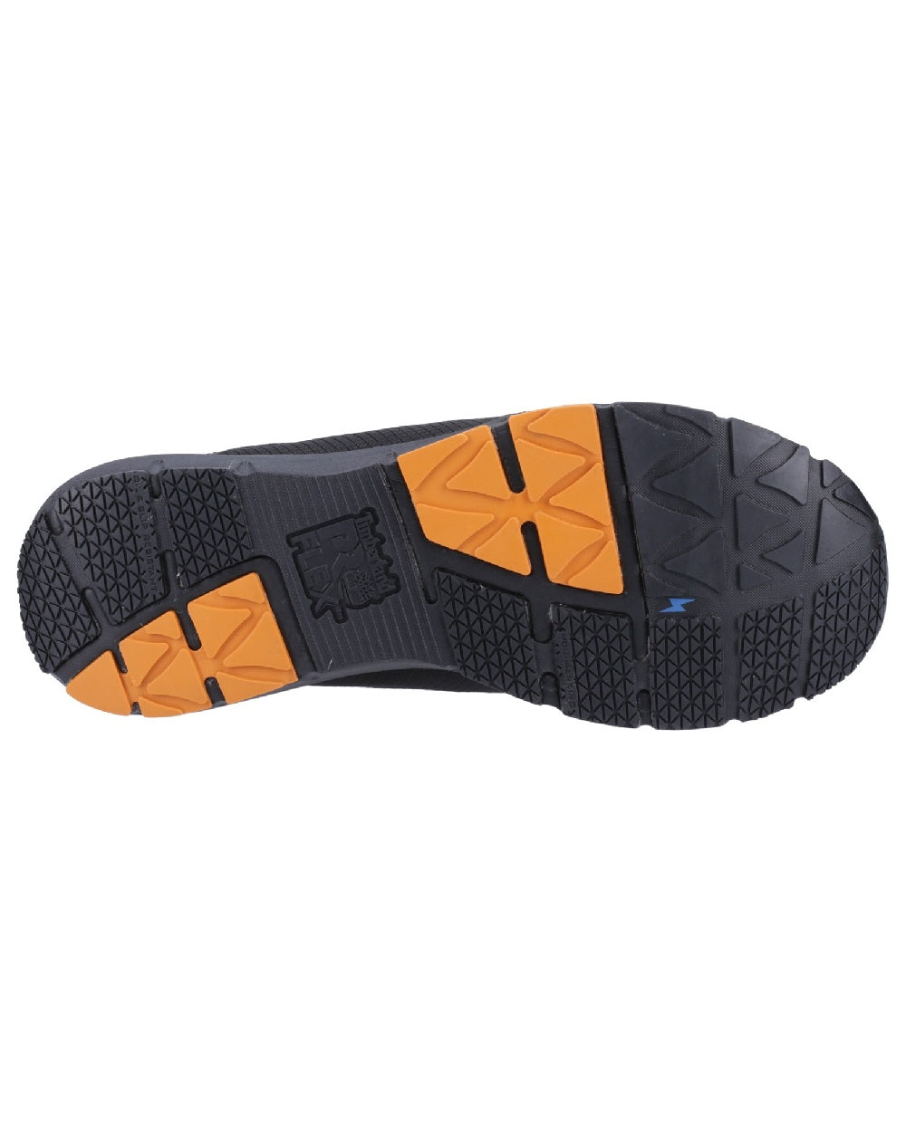 Black Orange Coloured Timberland Pro Radius Boots on white background 