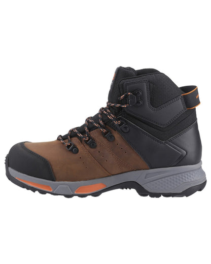 Brown coloured Timberland Pro Switchback Work Boots on white background 