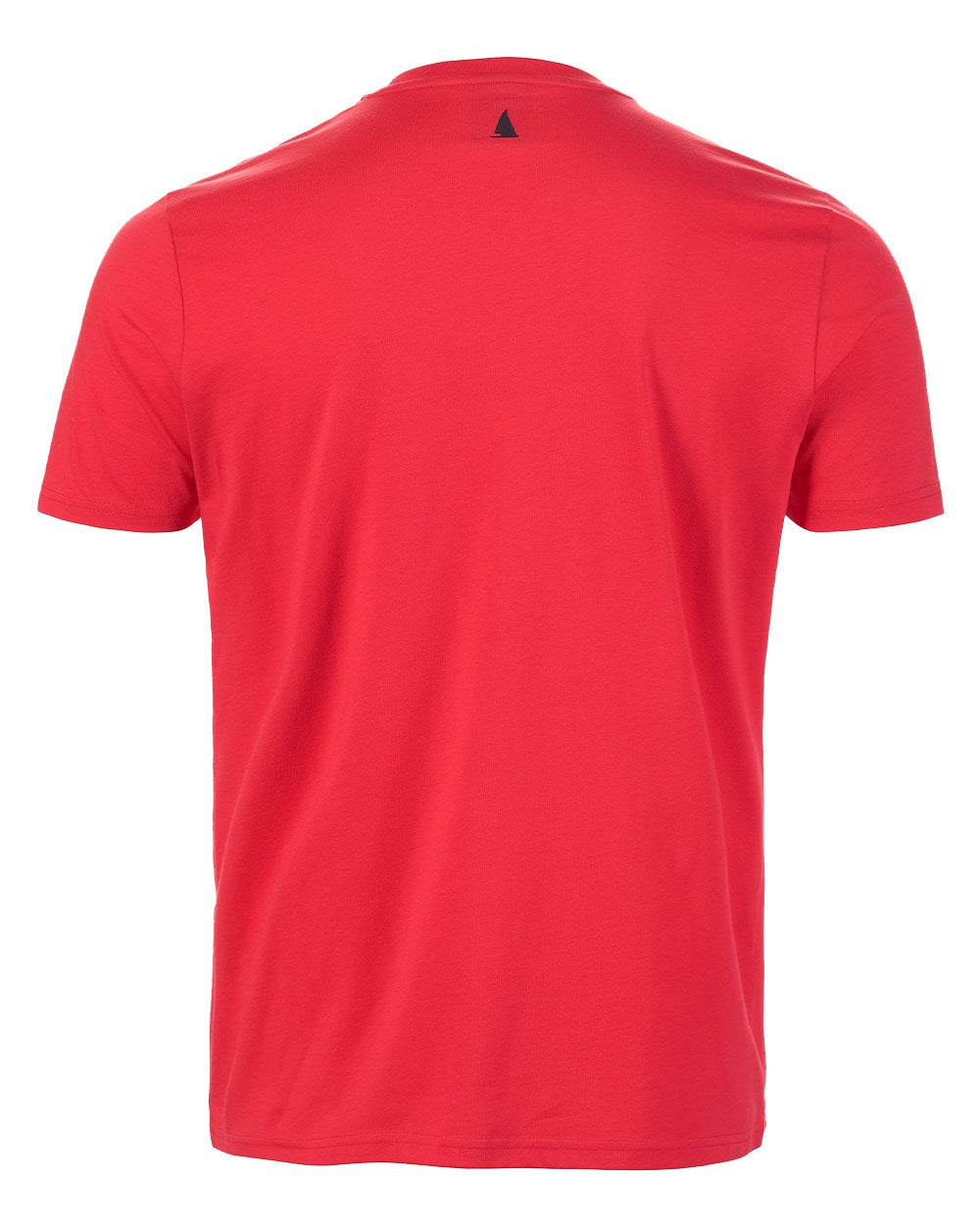 True Red Coloured Musto Mens Nautic Short Sleeve T-Shirt On A White Background 