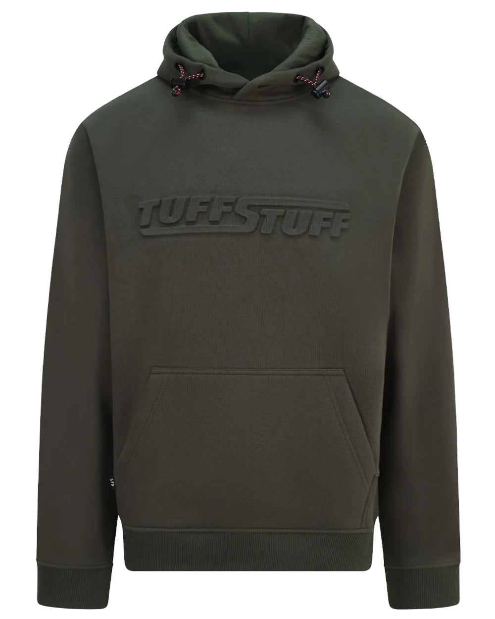 Green coloured TuffStuff Mens Embossed Hoodie on white background 