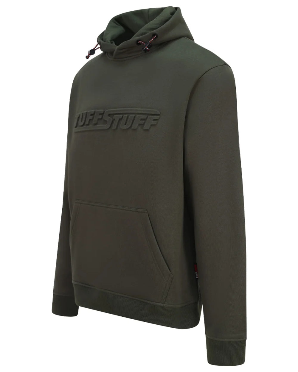 Green coloured TuffStuff Mens Embossed Hoodie on white background 