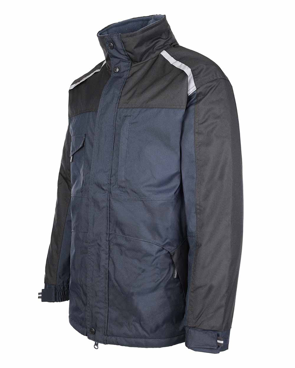 Side view Tuff Stuff Cleveland Jacket in Navy Blue 