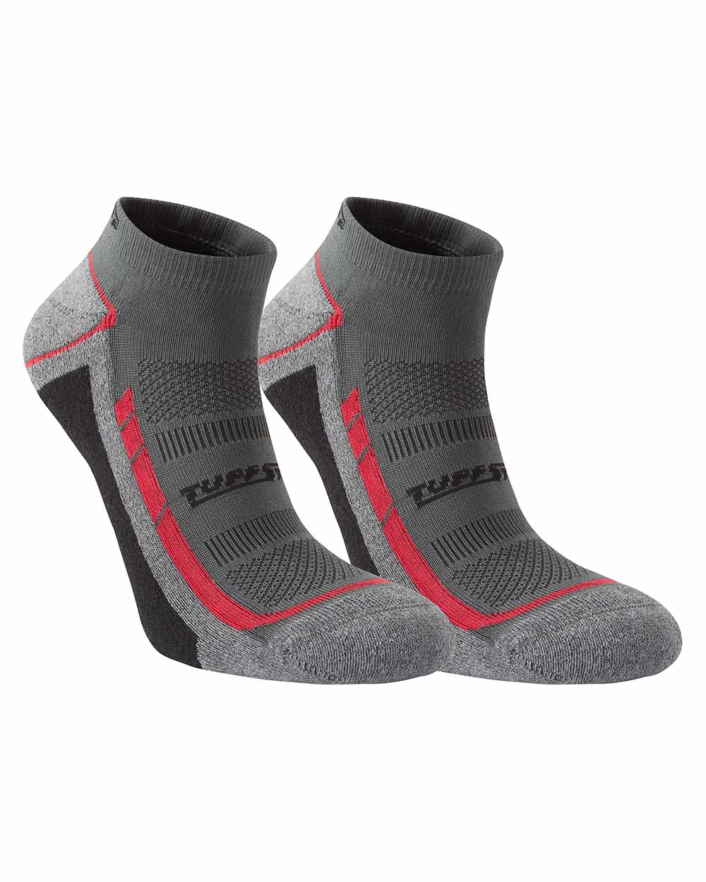 The TuffStuff Elite Low Cut Socks in Grey and Red