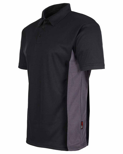 Black Coloured TuffStuff Elite Polo Shirt On A White Background 