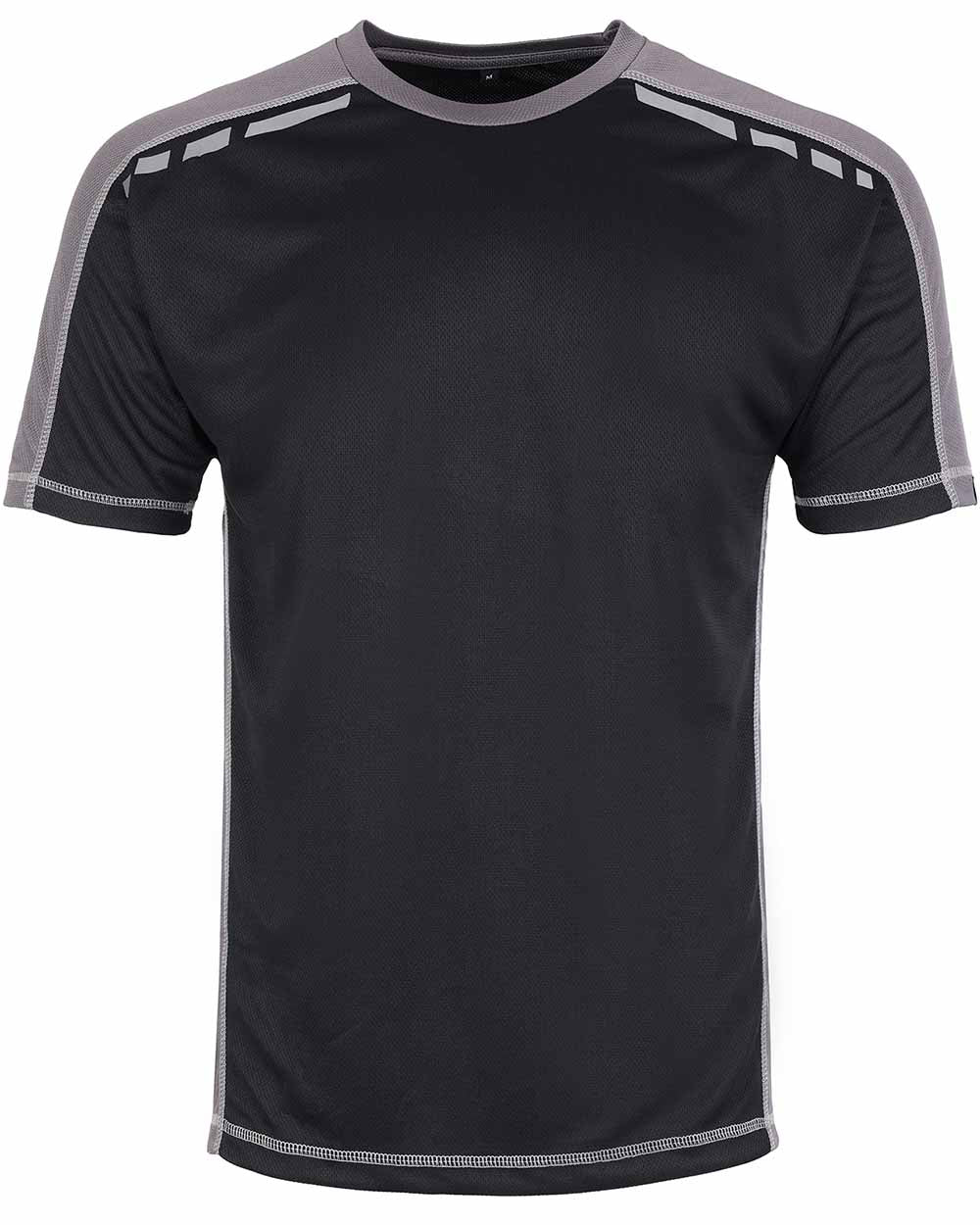 TuffStuff Elite T-shirt in Black with grey trim 