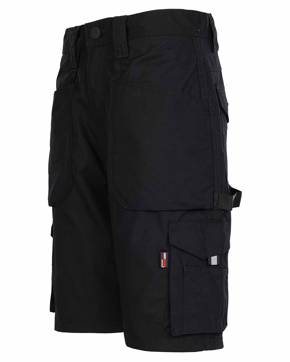 Thigh cargo pockets Tuffstuff Enduro Work Shorts  in Black 