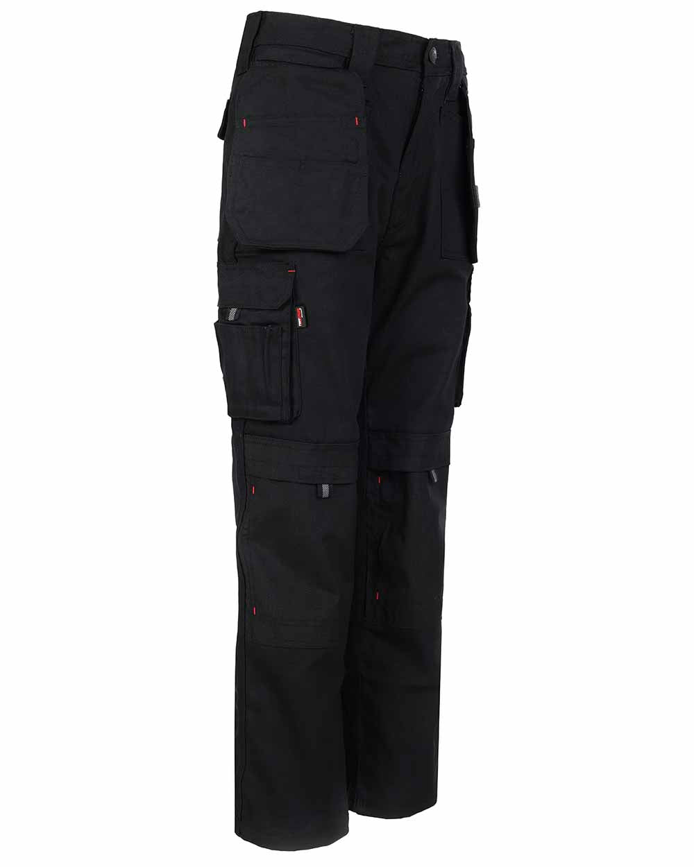 Side view of tool pockets TuffStuff Extreme Work Trousers in Black 