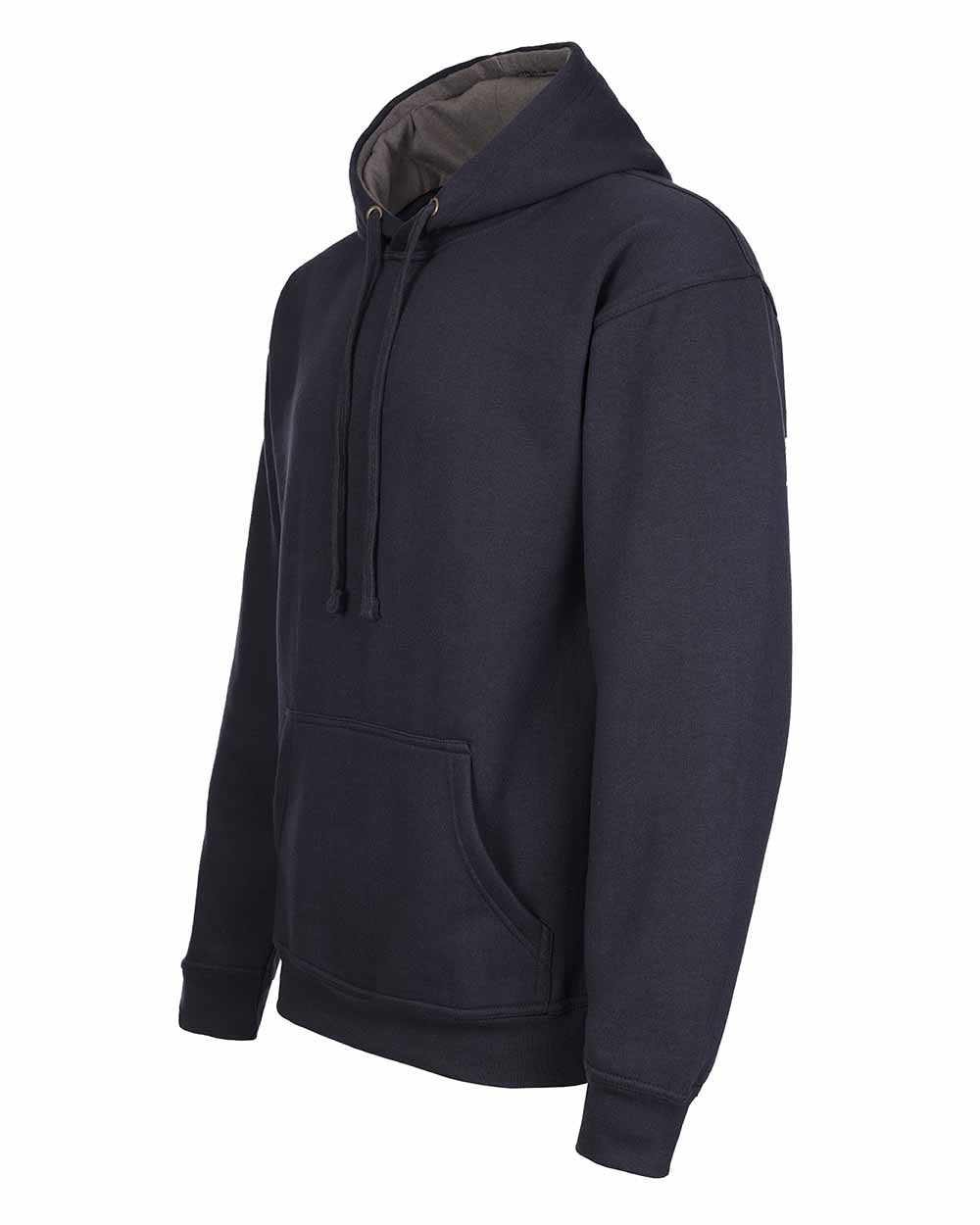 Pouch pockets on TuffStuff Hendon Hoodie in Navy 