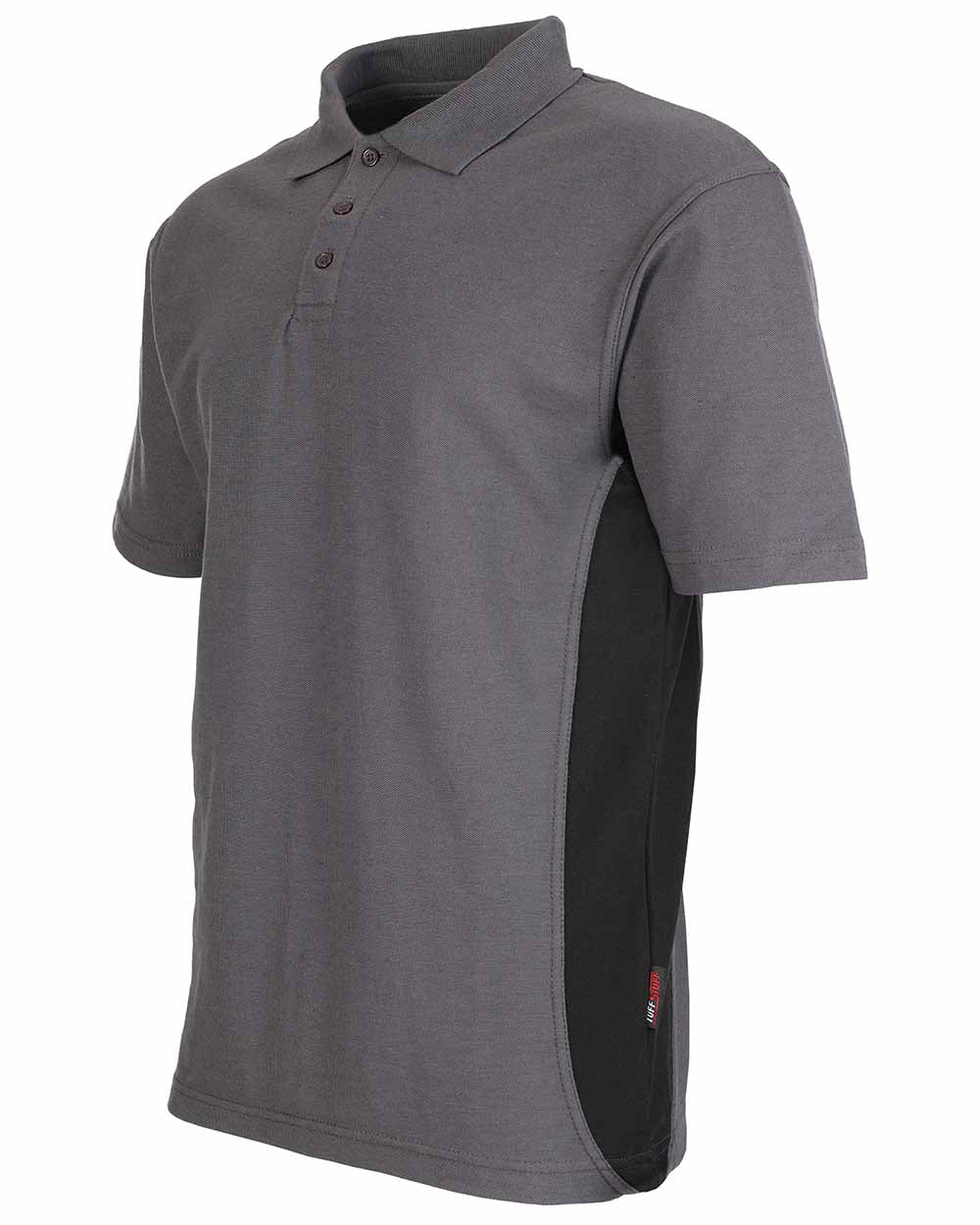 Grey Coloured TuffStuff Pro Work Polo Shirt On A White Background 