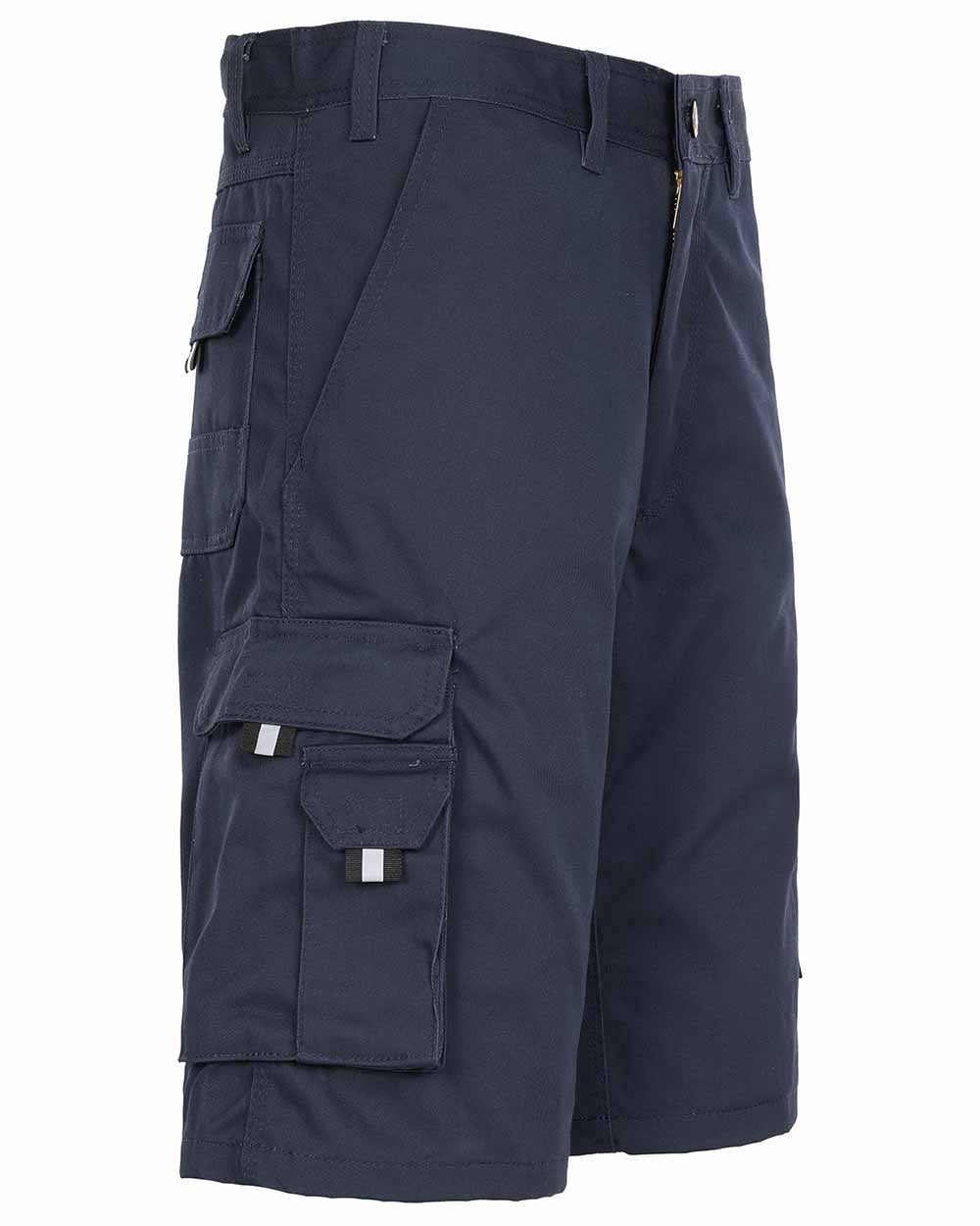 Navy Blue Coloured TuffStuff Pro Work Shorts On A White Background 