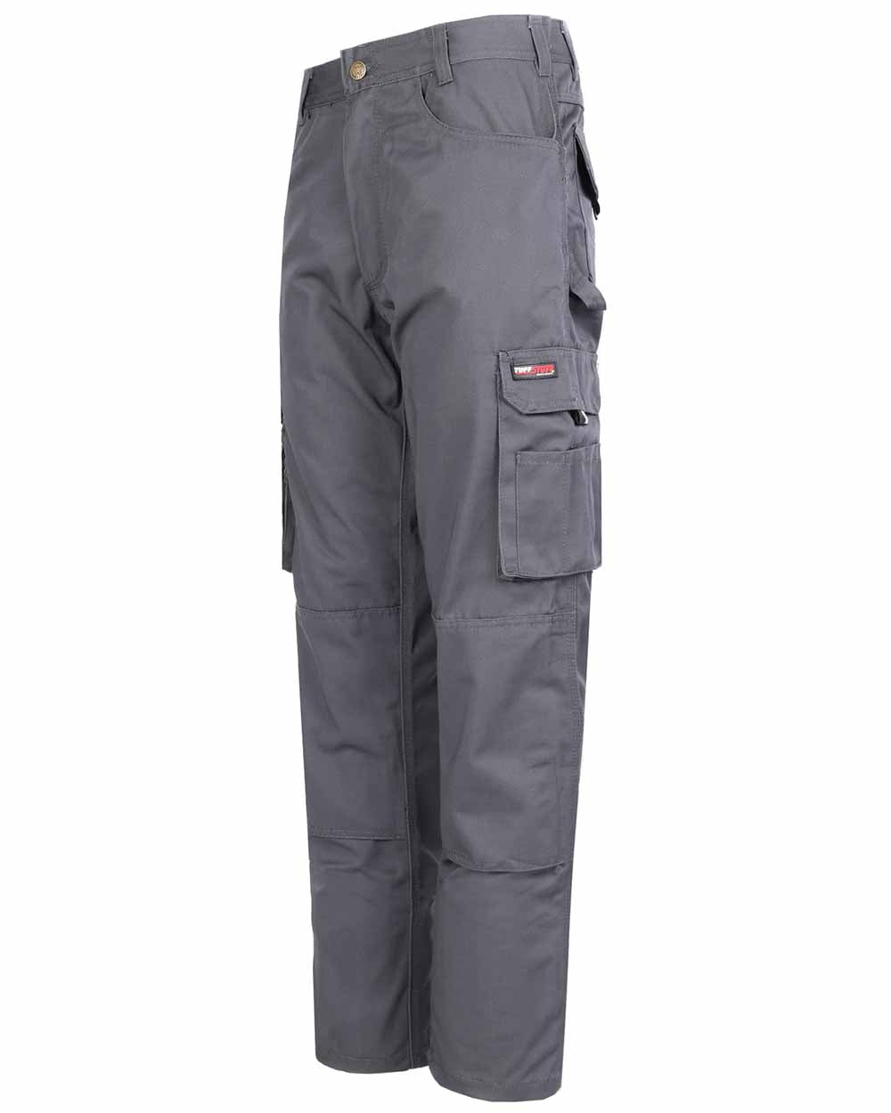 Side view with holster pockets TuffStuff Pro Work Trousers in Grey  