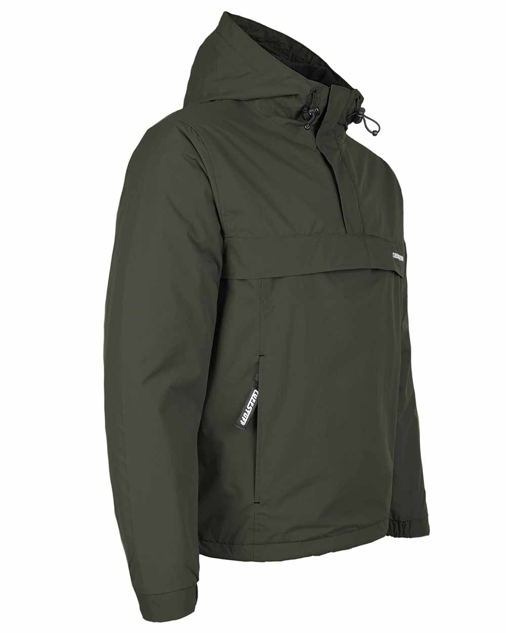 Green Coloured TuffStuff Sutherland Waterproof Windbreaker Smock On A White Background 