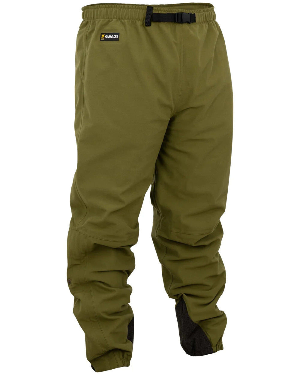 Tussock Green Coloured Swazi Overpants On A White Background 