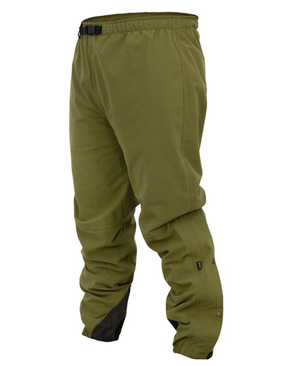 Tussock Green Coloured Swazi Overpants On A White Background 
