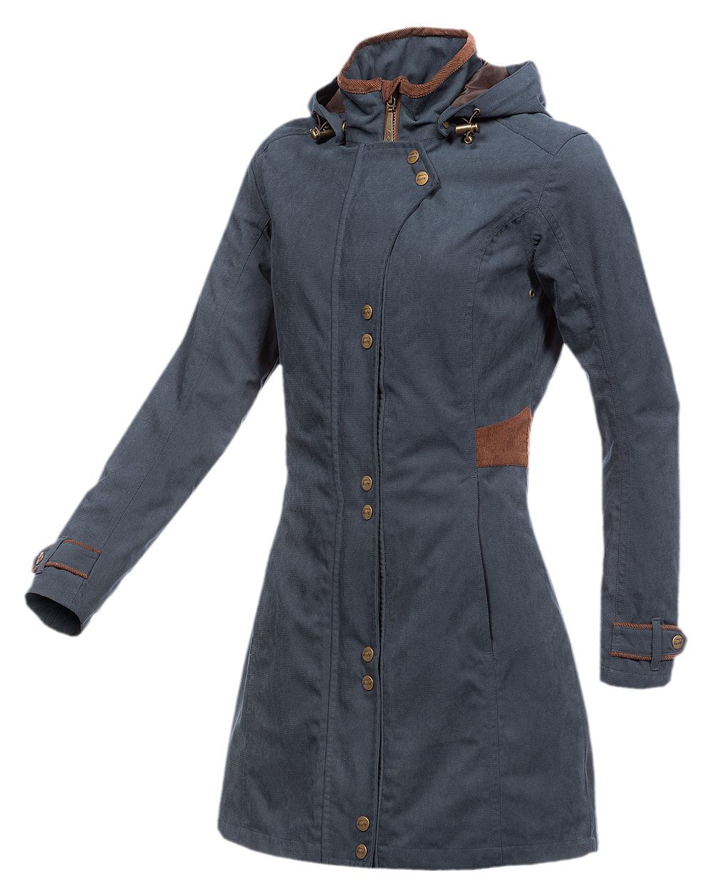 Navy Blue Coloured Baleno Harmony Waterproof Coat on white background 