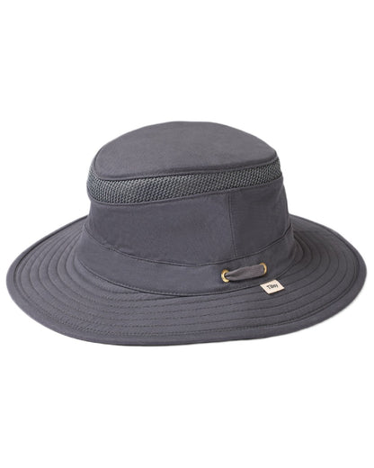 Grey Coloured Tilley Airflo Organic T5MO Cotton Hat on white background 