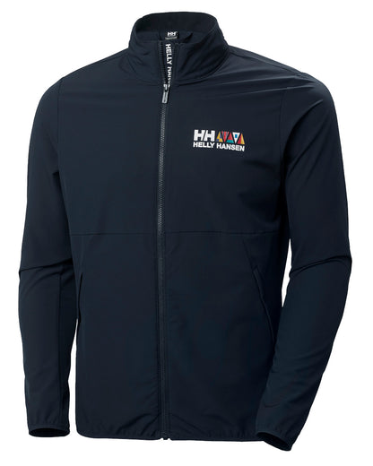 Navy Coloured Helly Hansen Mens Newport Softshell Jacket On A White Background 