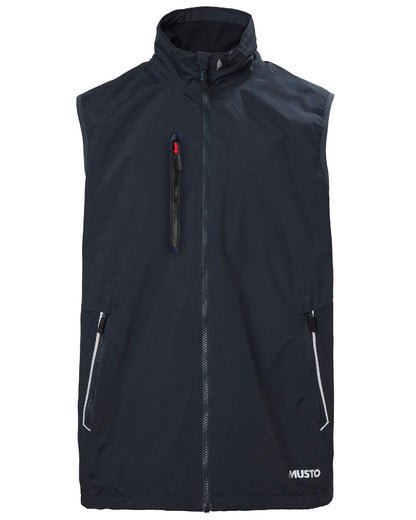 True Navy Coloured Musto Corsica Gilet 2.0 On A White Background 