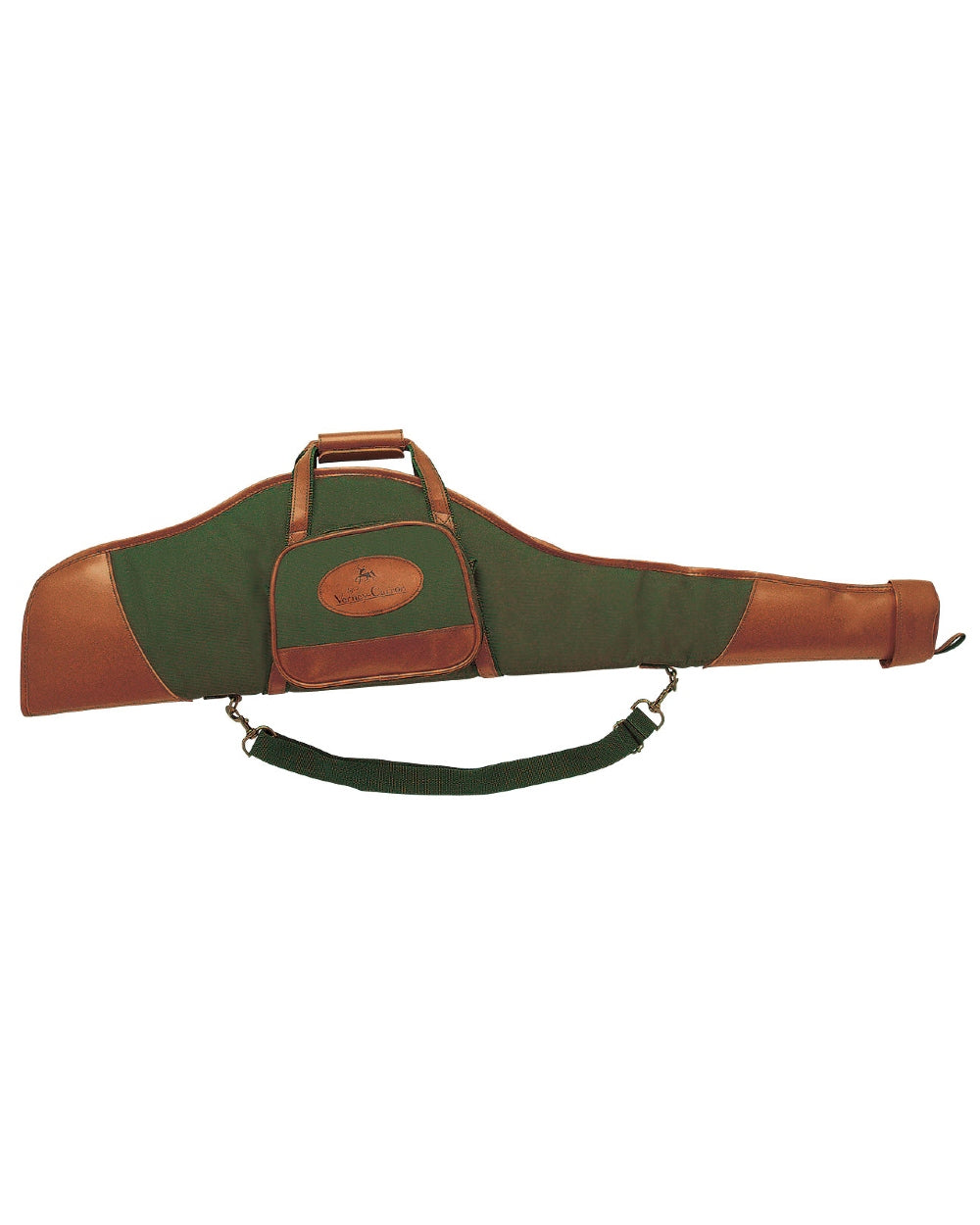 Green coloured Verney Carron Dendi Rifle Slip on white background 