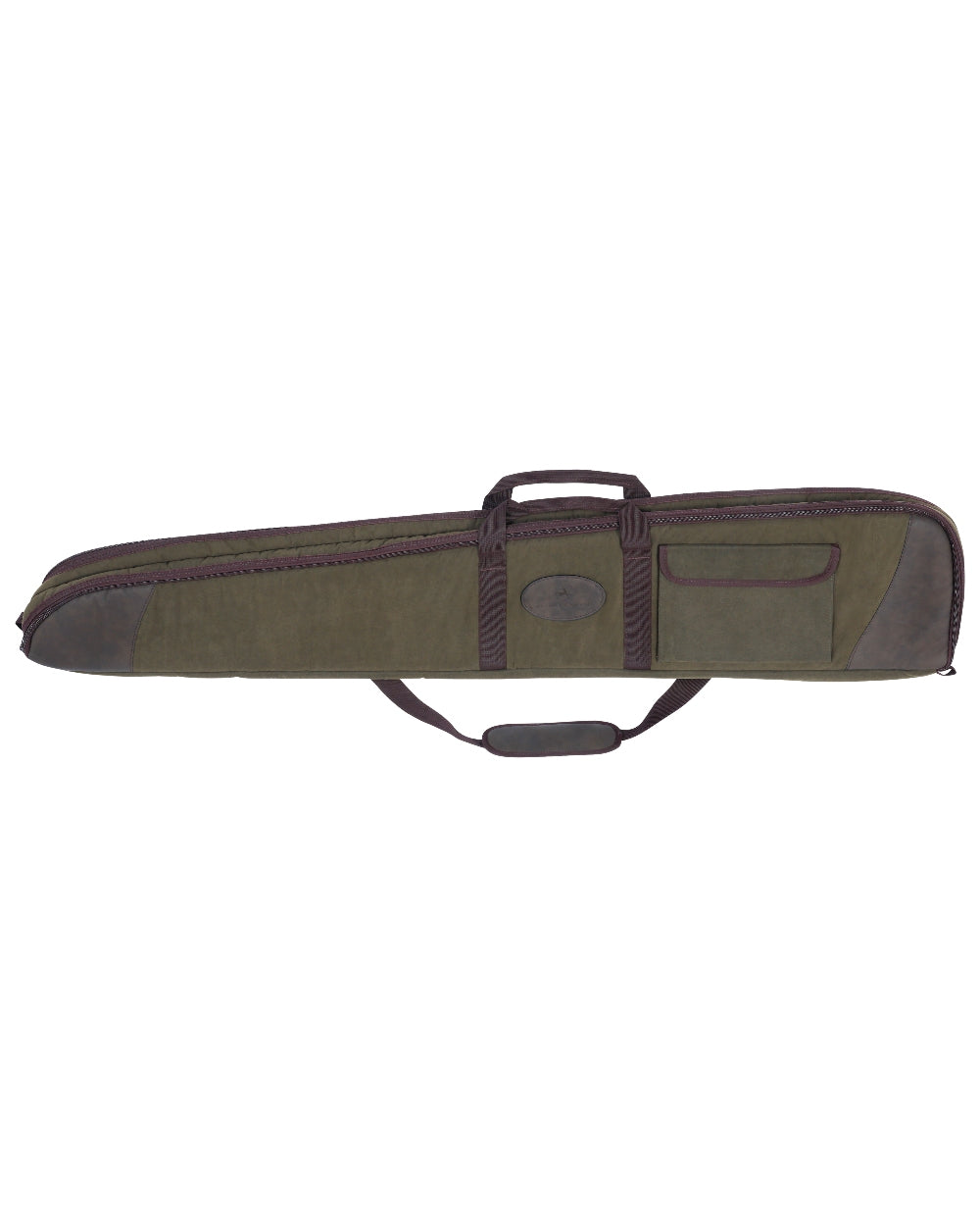 Khaki coloured Verney Carron Double Partridge Rifle Slip on white background 