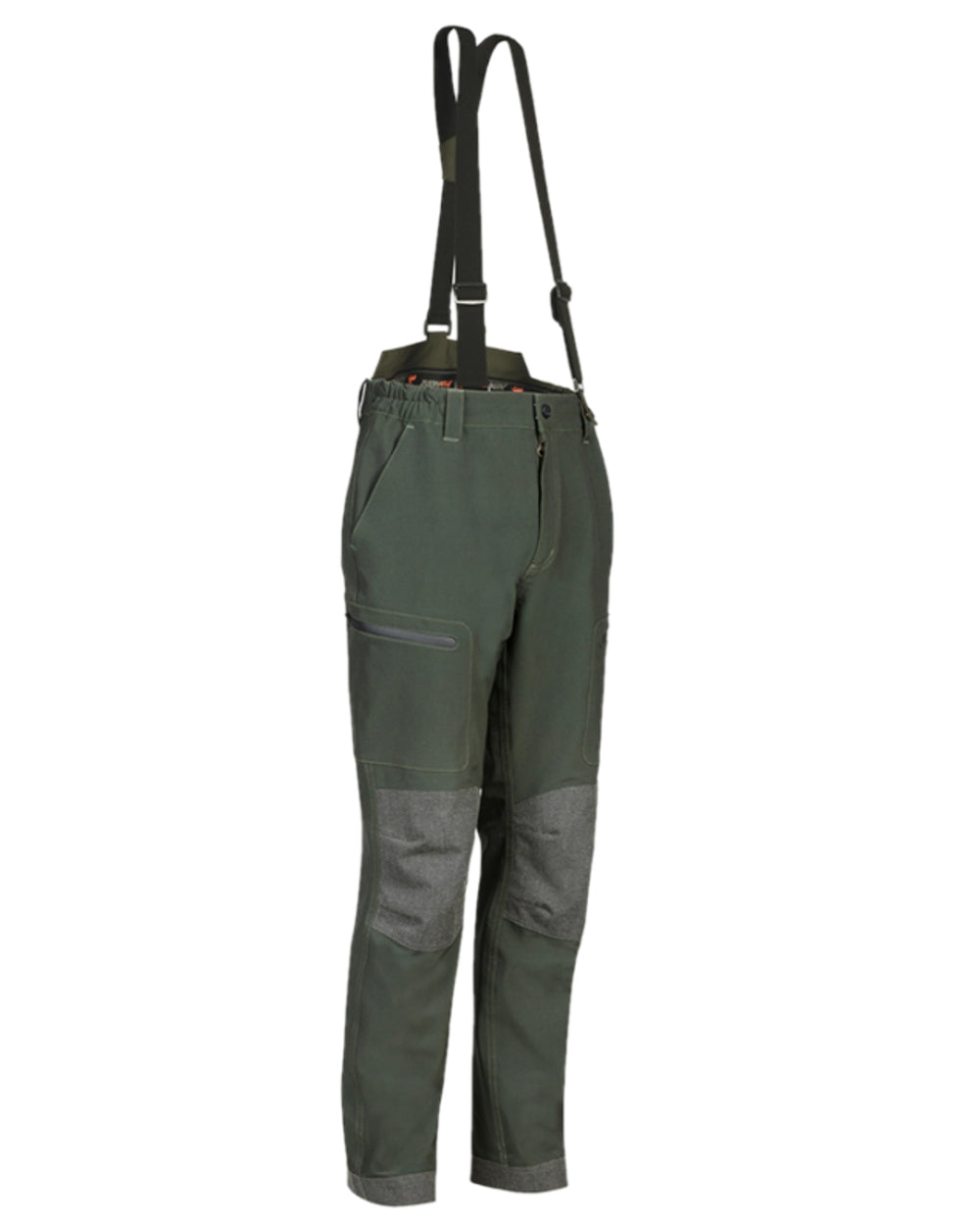 Khaki Coloured Verney Carron Mens Chamois Warm Trousers on white background 