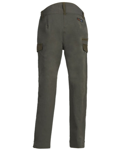 Khaki Coloured Verney Carron Womens Falcon Trousers on white background 