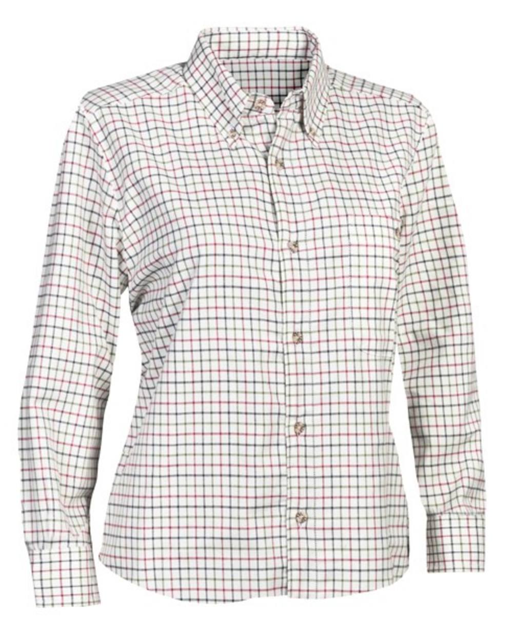 Khaki Red Coloured Verney Carron Womens Holly Shirt on white background 