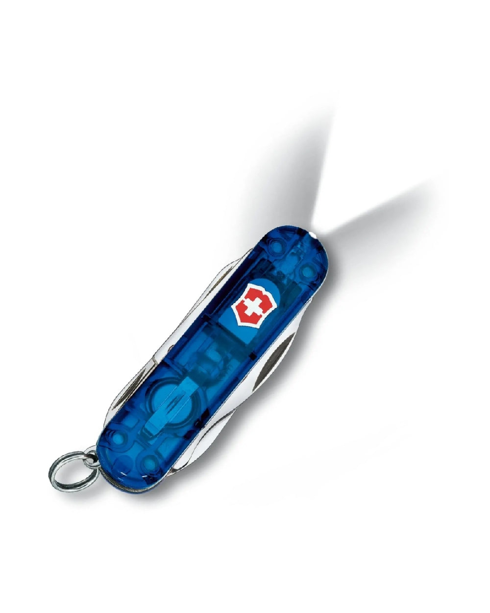 Victorinox Midnite Manager Swiss Army Medium Pocket Knife with LED Light in Transparent Blue 