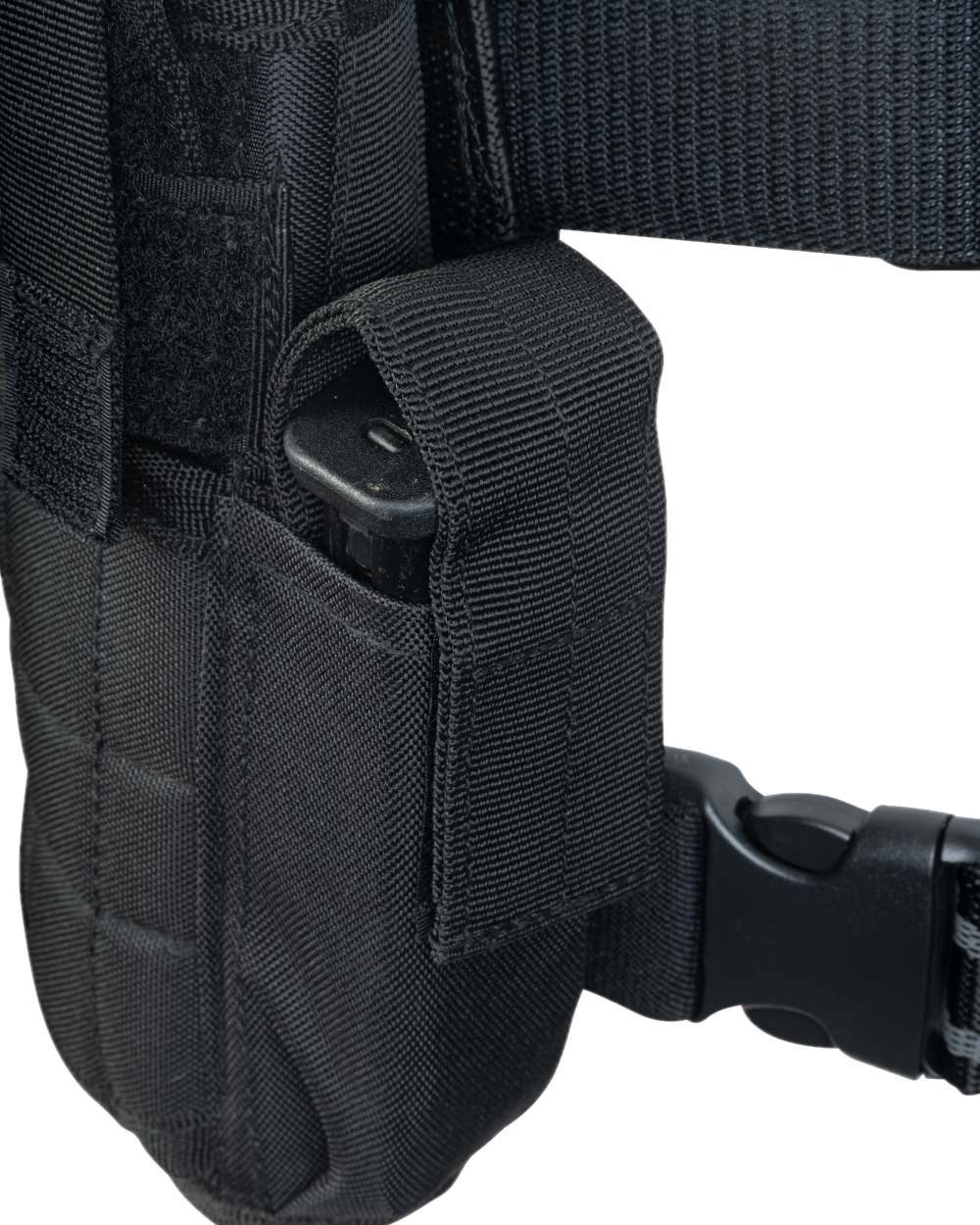 Black Coloured Viper Adjustable Holster on white background 