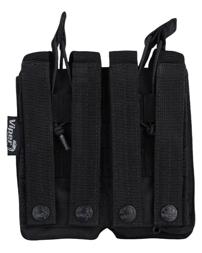 Black Coloured Viper Double Duo Mag Pouch on white background 