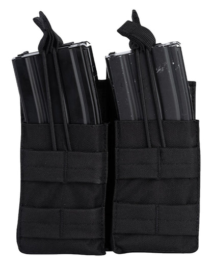 Black Coloured Viper Double Duo Mag Pouch on white background 