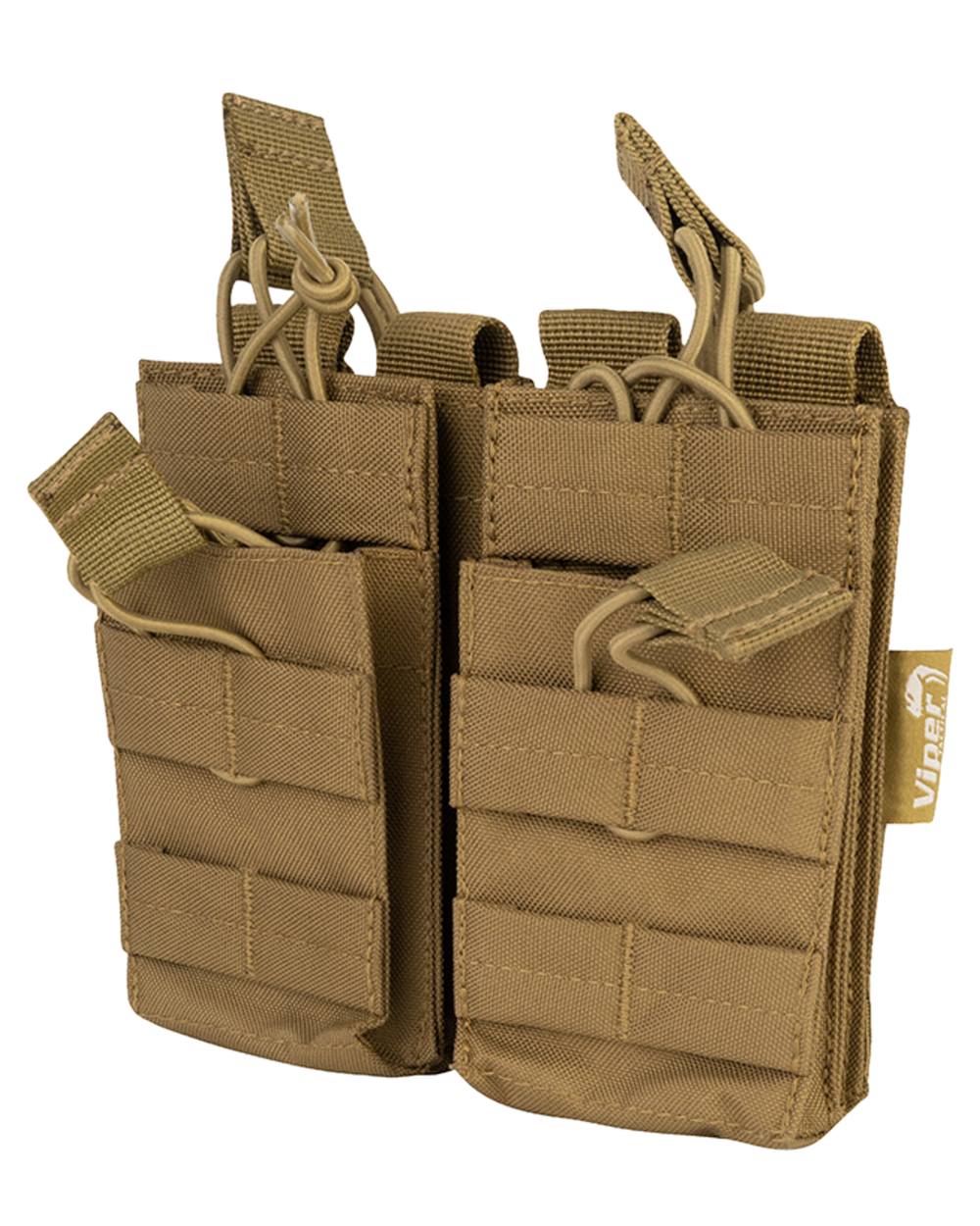 Coyote Coloured Viper Double Duo Mag Pouch on white background 