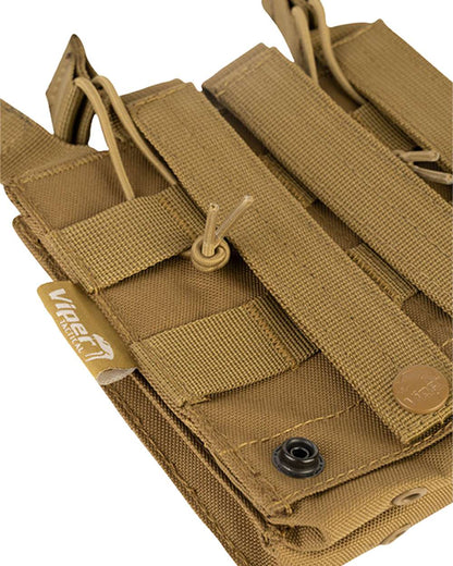 Coyote Coloured Viper Double Duo Mag Pouch on white background 