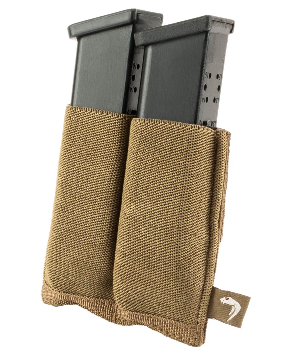 Dark Coyote Coloured Viper Double Pistol Mag Plate on white background 