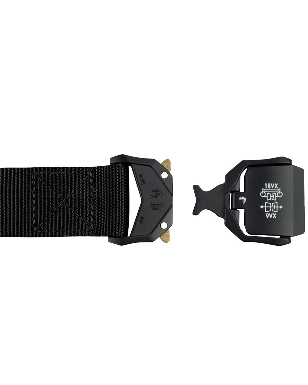 Black Coloured Viper Fast Belt on white background 