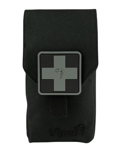 Black Coloured Viper First Aid Kit on white background 