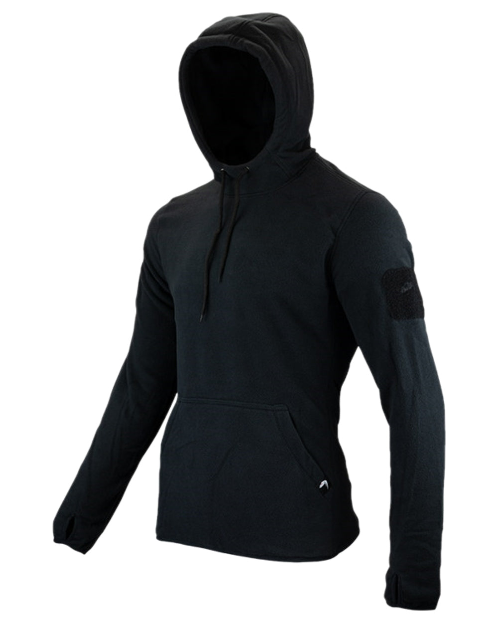 Black Coloured Viper Fleece Hoodie on white background 
