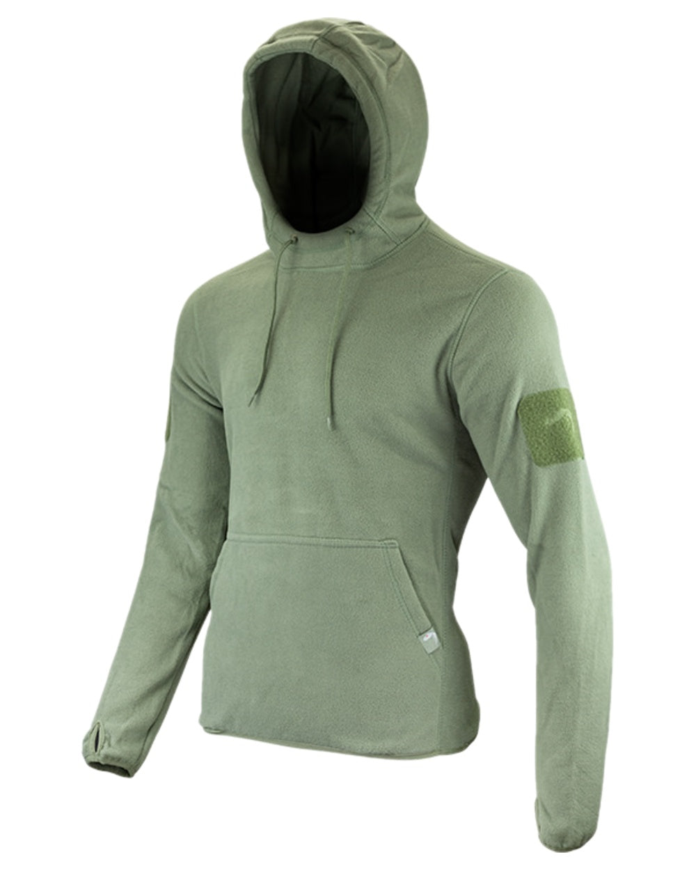 Green Coloured Viper Fleece Hoodie on white background 