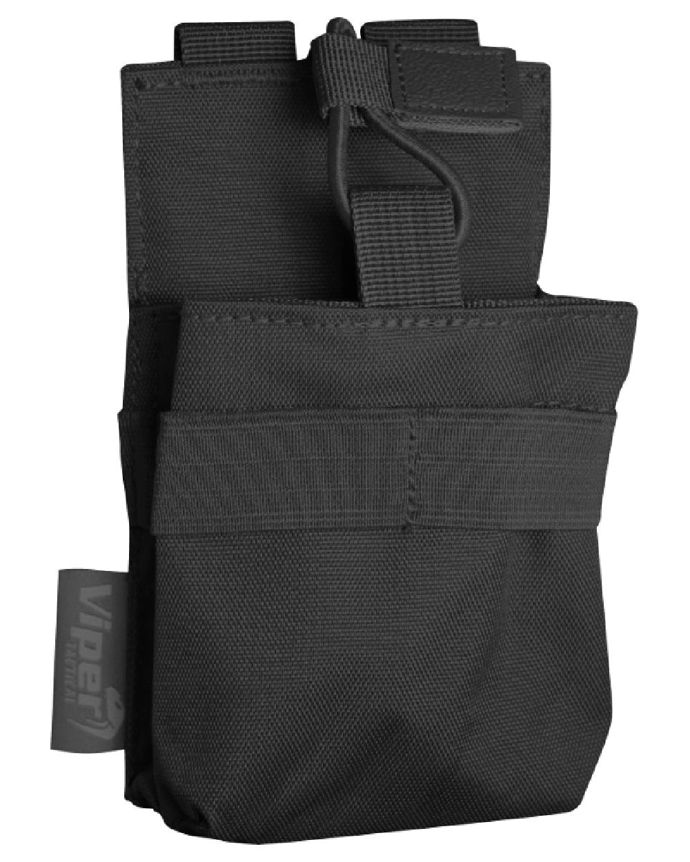 Black Coloured Viper GPS Radio Pouch on white background 
